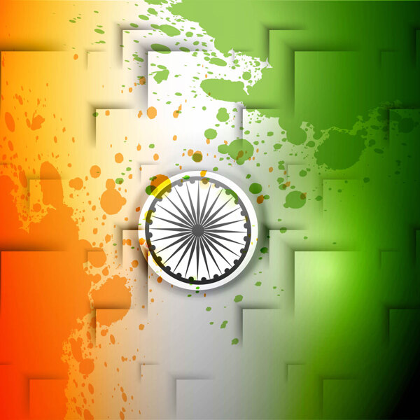 现代印度国旗背景