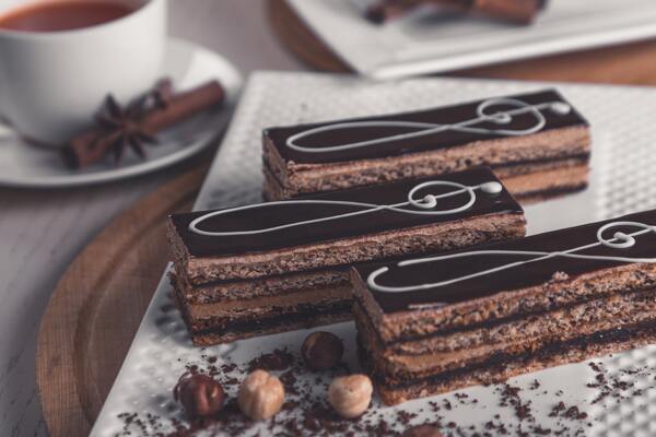 巧克力蛋糕美食食物背景