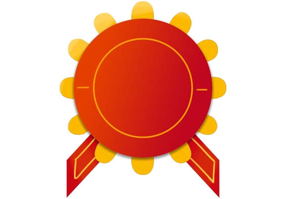 漂亮的太阳徽章插画