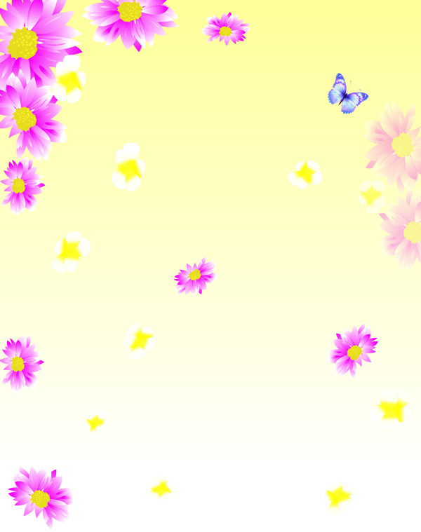 藍(lán)蝴蝶花朵移門圖
