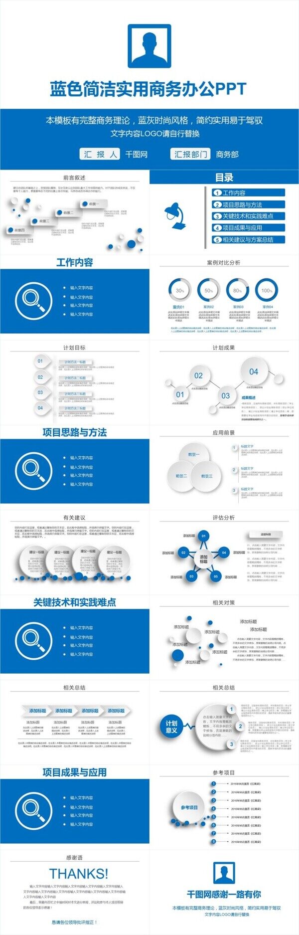 藍(lán)色簡(jiǎn)潔實(shí)用商務(wù)辦公PPT