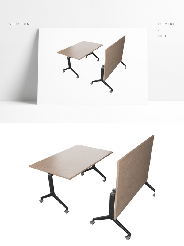 现代简约实木折叠桌