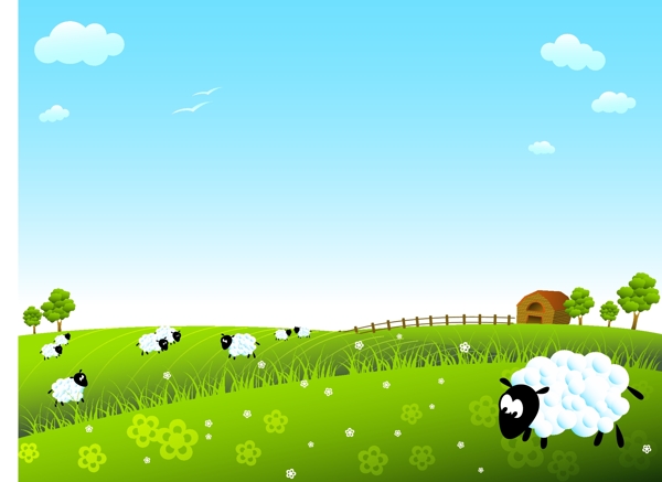草场上的羊群