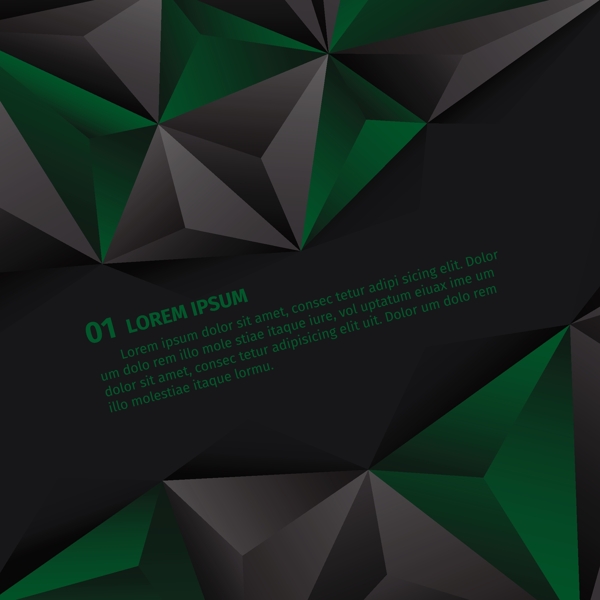 绿色和黑色几何抽象的背景