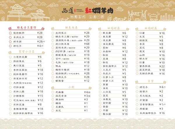 高檔菜單