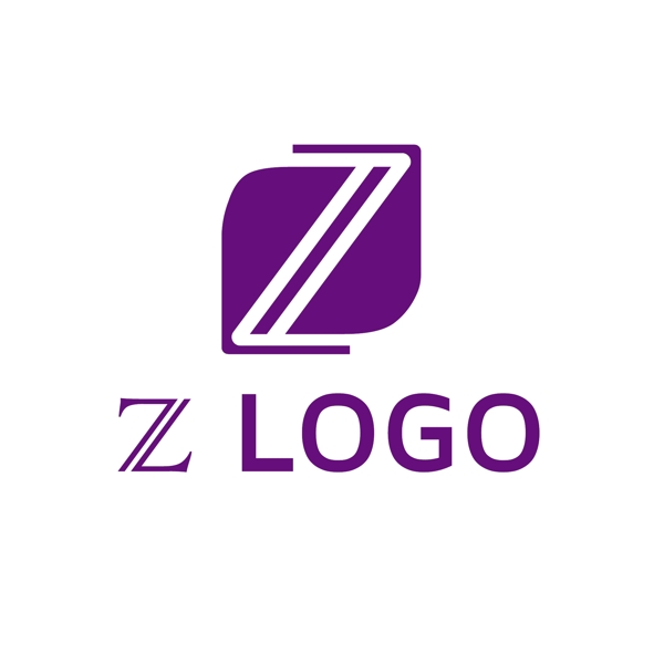 简约紫色全领域通用logo