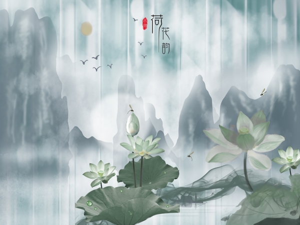 新中式背景墻