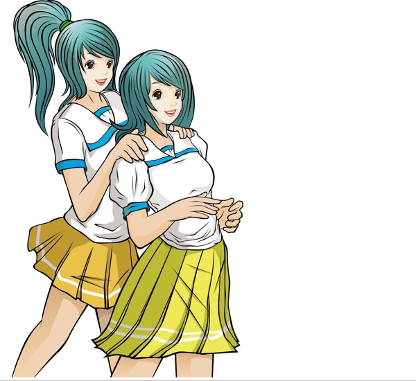 女性世界矢量人物AI0297