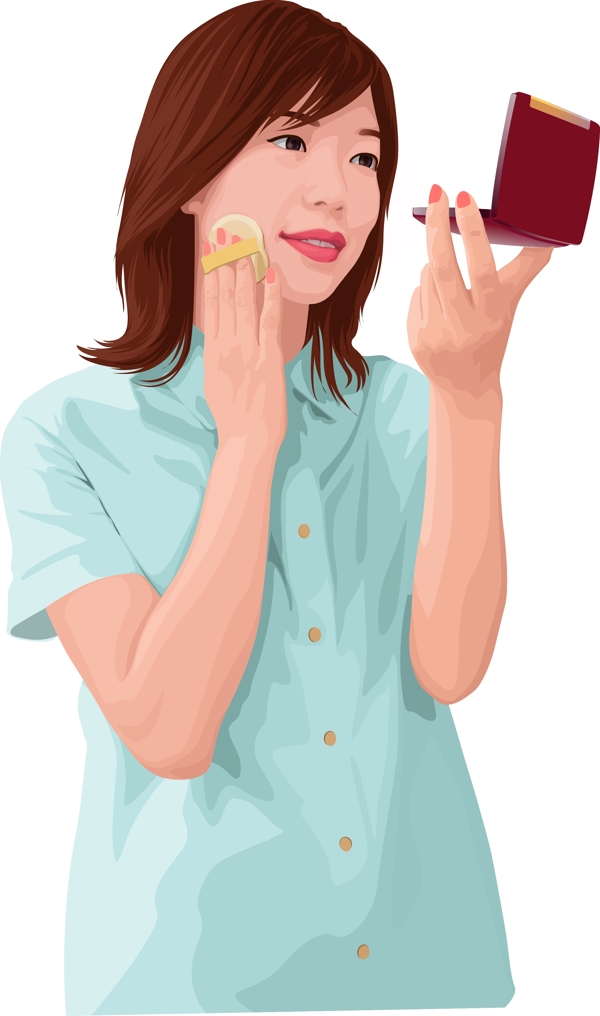 使女性人物矢量素材