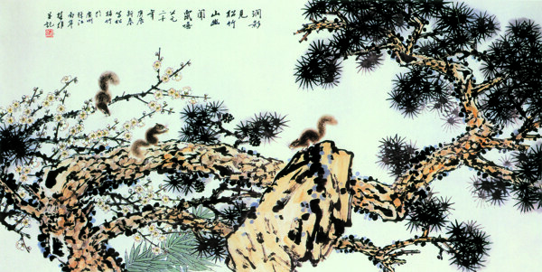松鼠采食圖片