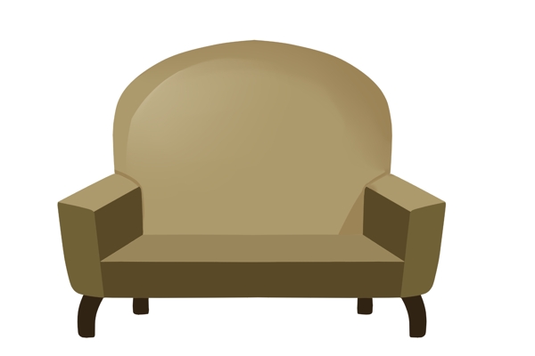 棕色的家具椅子插画