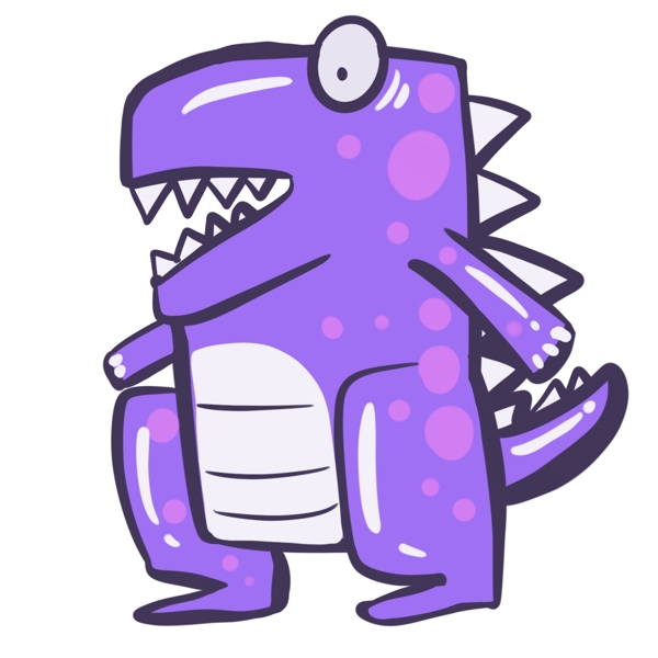 胖胖的紫色小恐龙