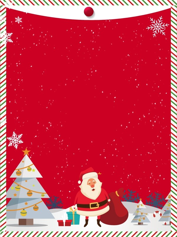 圣诞老人圣诞树背景设计