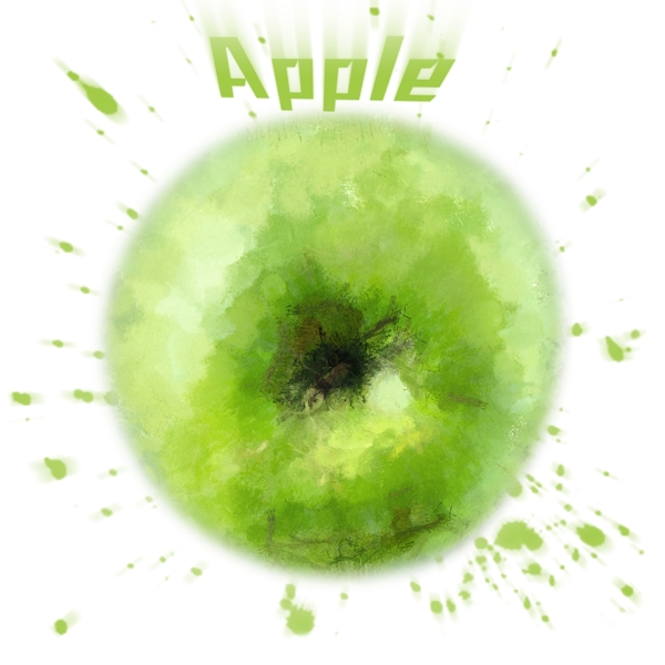六种手绘苹果原创商用元素