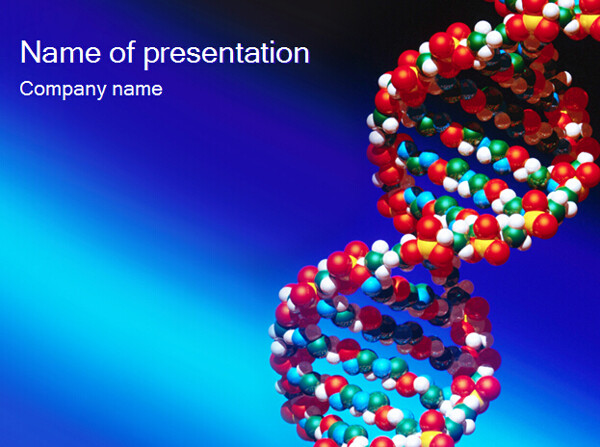 生物医学DNA模型PPT模板