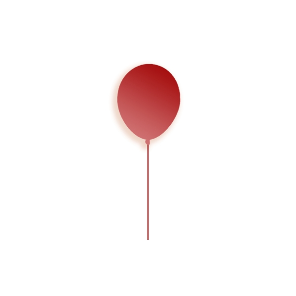 红色渐变色气球
