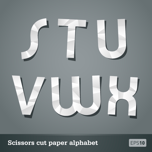 矢量剪刀字母藝術(shù)03