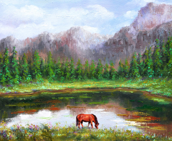 風(fēng)景油畫寫生圖片