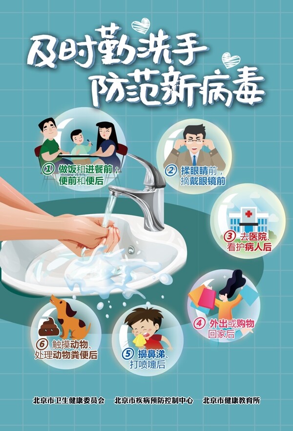 冠狀病毒防疫海報