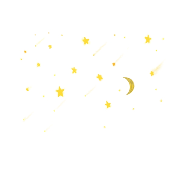 黄色节日星星月亮