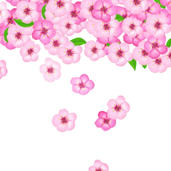 桃花花朵手绘装饰元素