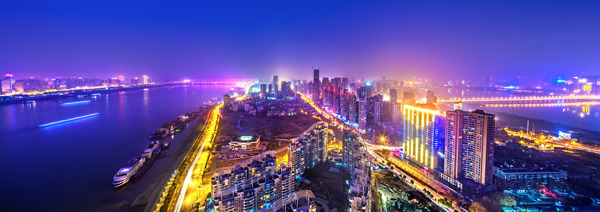 武漢城市夜景圖片