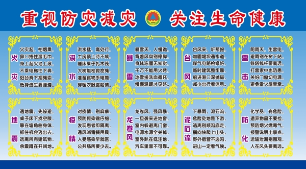 重視防災減災關注健康圖片