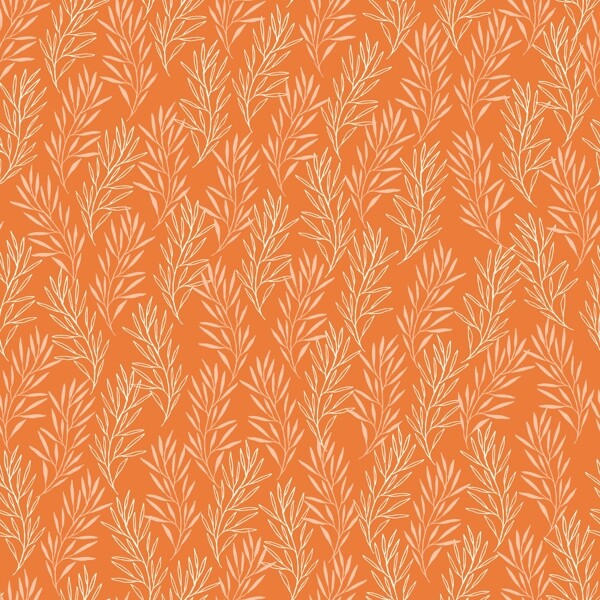 卡橘色花纹无缝背景图