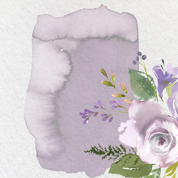 手绘紫色牛皮纸背景花墙jpg背景素材