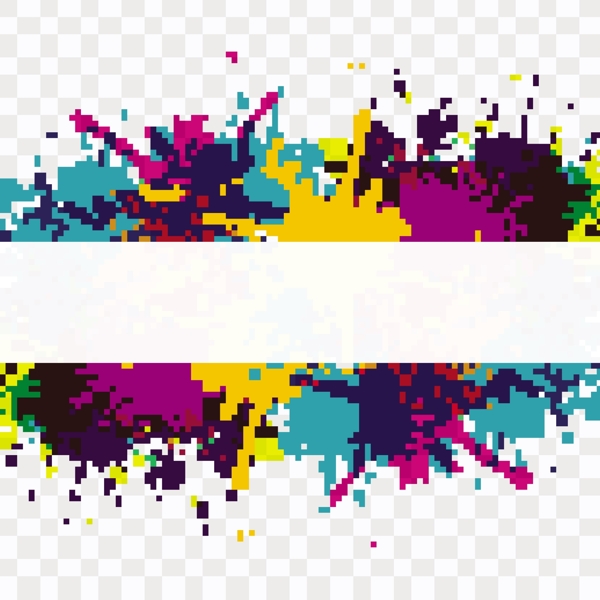 五颜六色的水彩染色分开的背景