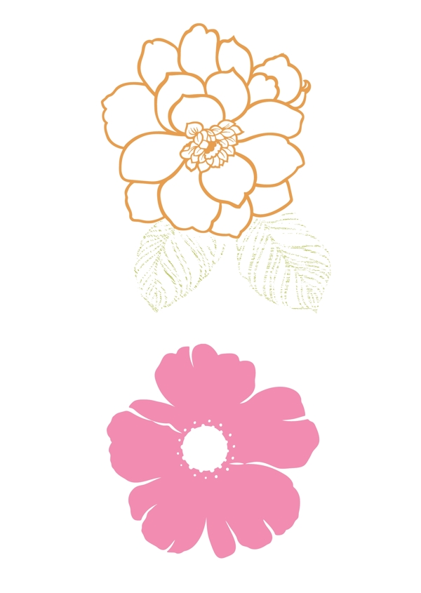 花朵樹葉矢量圖案