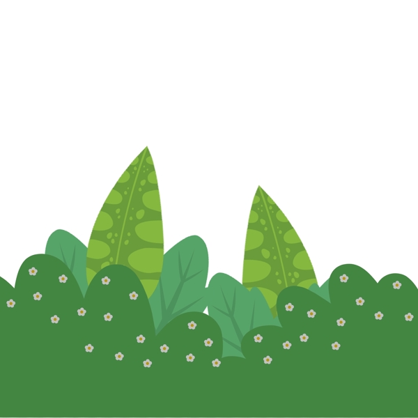 绿色植物草丛插画