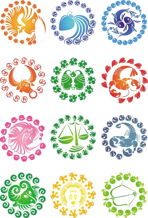 剪紙貼圖圖案矢量圖下載