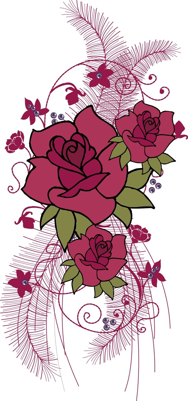 歐美花紋