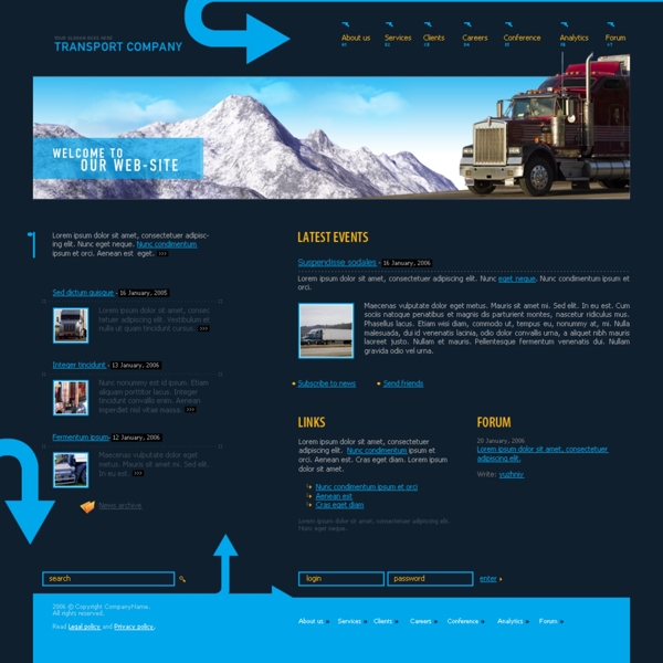 矿业运输公司网页模板