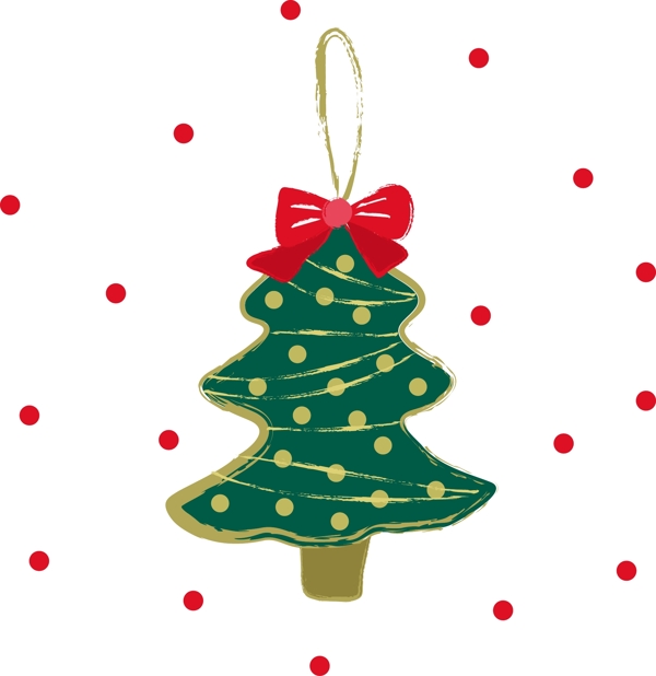 圣诞节圣诞风挂件圣诞树png矢量图免费下载