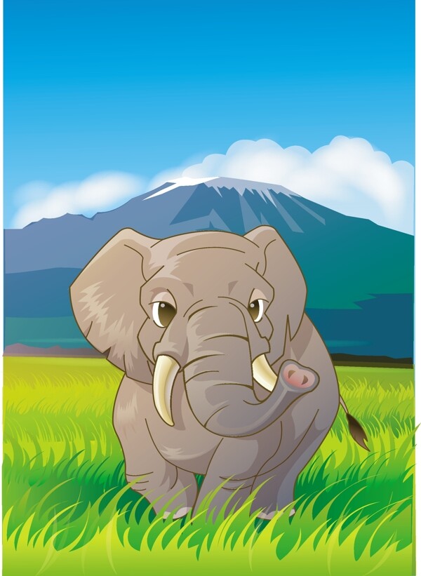 寫實野生動物矢量圖07