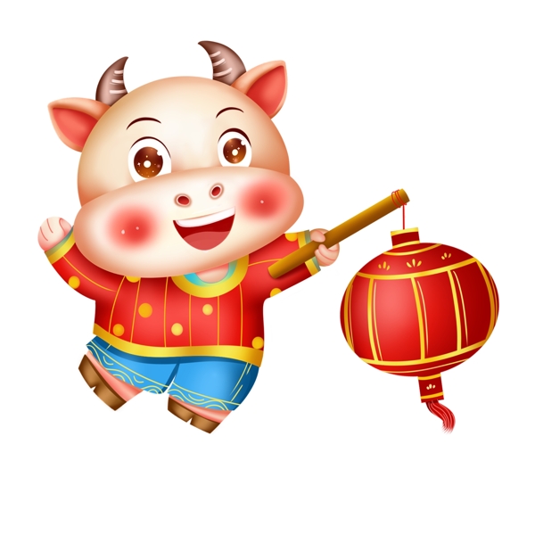 春節(jié)動(dòng)漫牛形象圖片