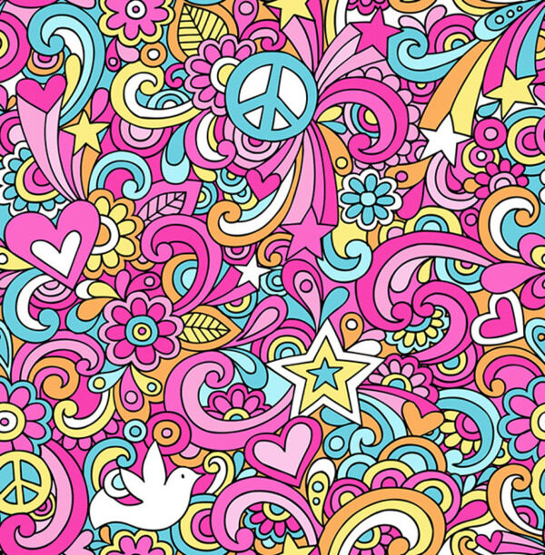 迷幻藝術背景矢量素材