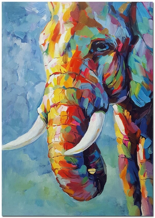 抽象大象装饰画图片