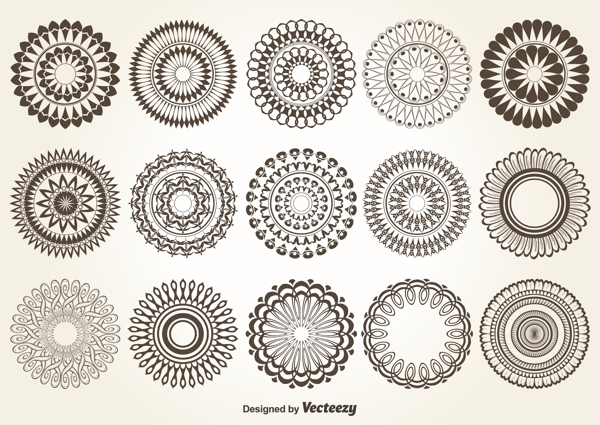 圆形图案矢量图素材