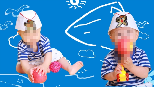 兒童海洋相冊版式