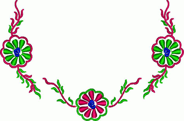 繡花植物花卉領(lǐng)邊繡花繡花衣領(lǐng)領(lǐng)圈免費(fèi)素材