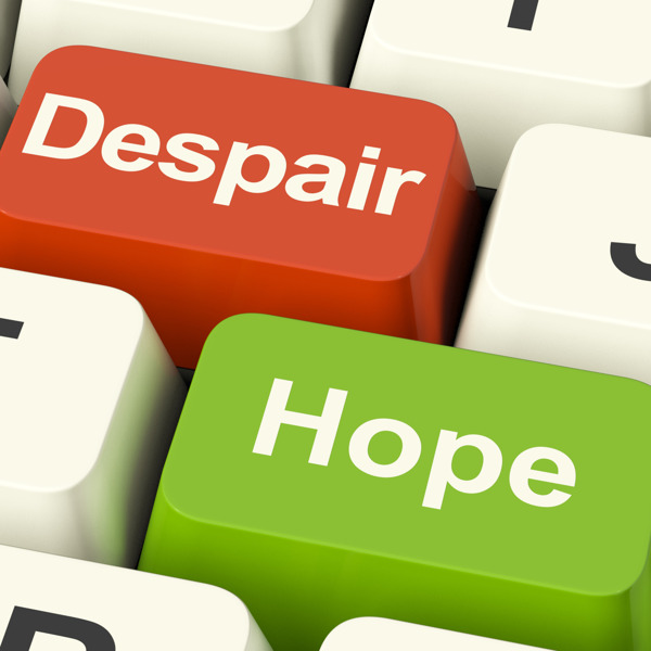 绝望和希望电脑按键显示希望或绝望