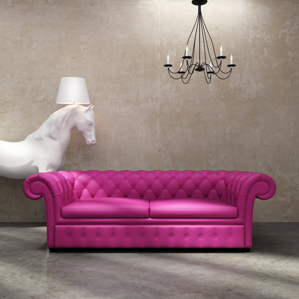 时尚的粉色沙发图片