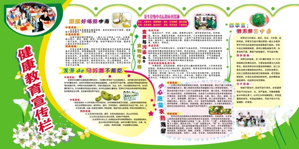 健康教育宣傳欄綠色背景圖片