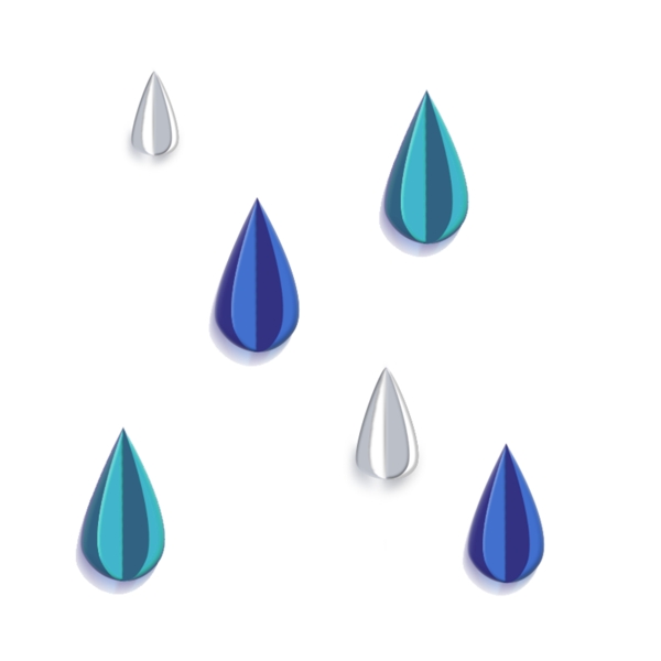 藍(lán)綠色雨滴元素