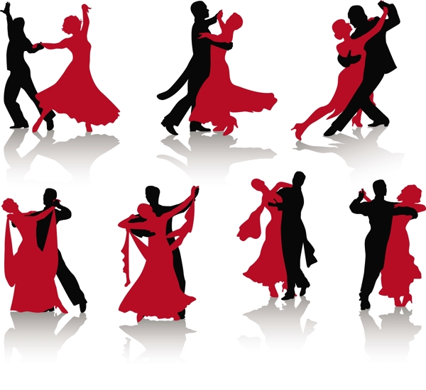 跳舞人物舞蹈人物交际舞矢量图漫画舞蹈拉丁舞图片