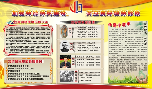 加強(qiáng)教育形象展板圖片