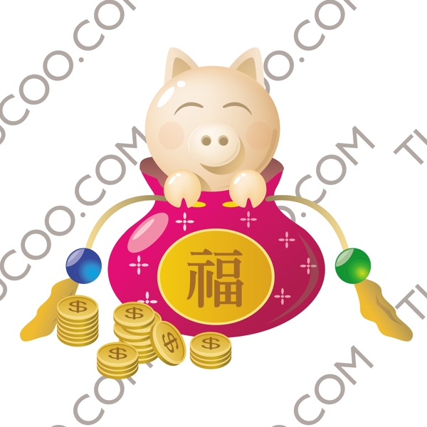 矢量豬